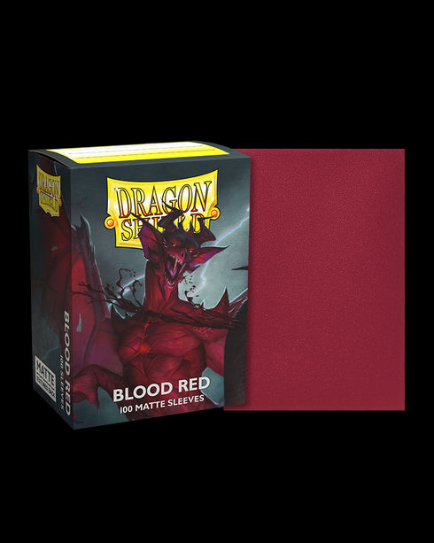 Dragon Shield: 100 Standard Size Matte Sleeves - Blood Red